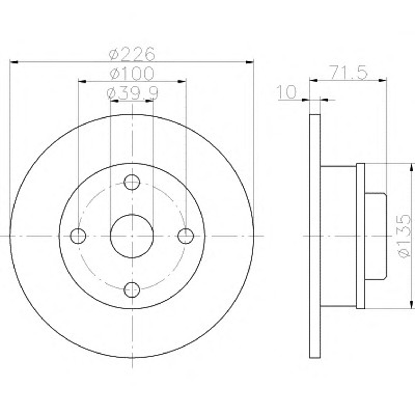 Диск тормозной HELLA/BEHR/PAGID 53911