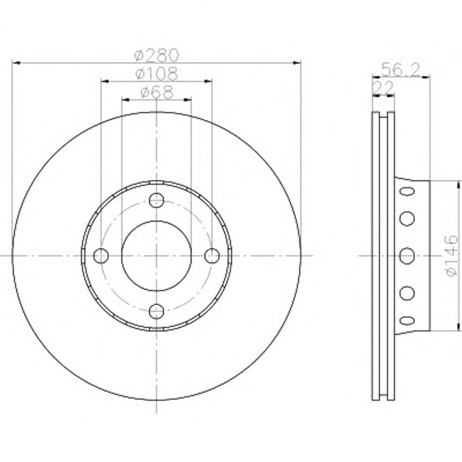 Диск тормозной HELLA/BEHR/PAGID 53940