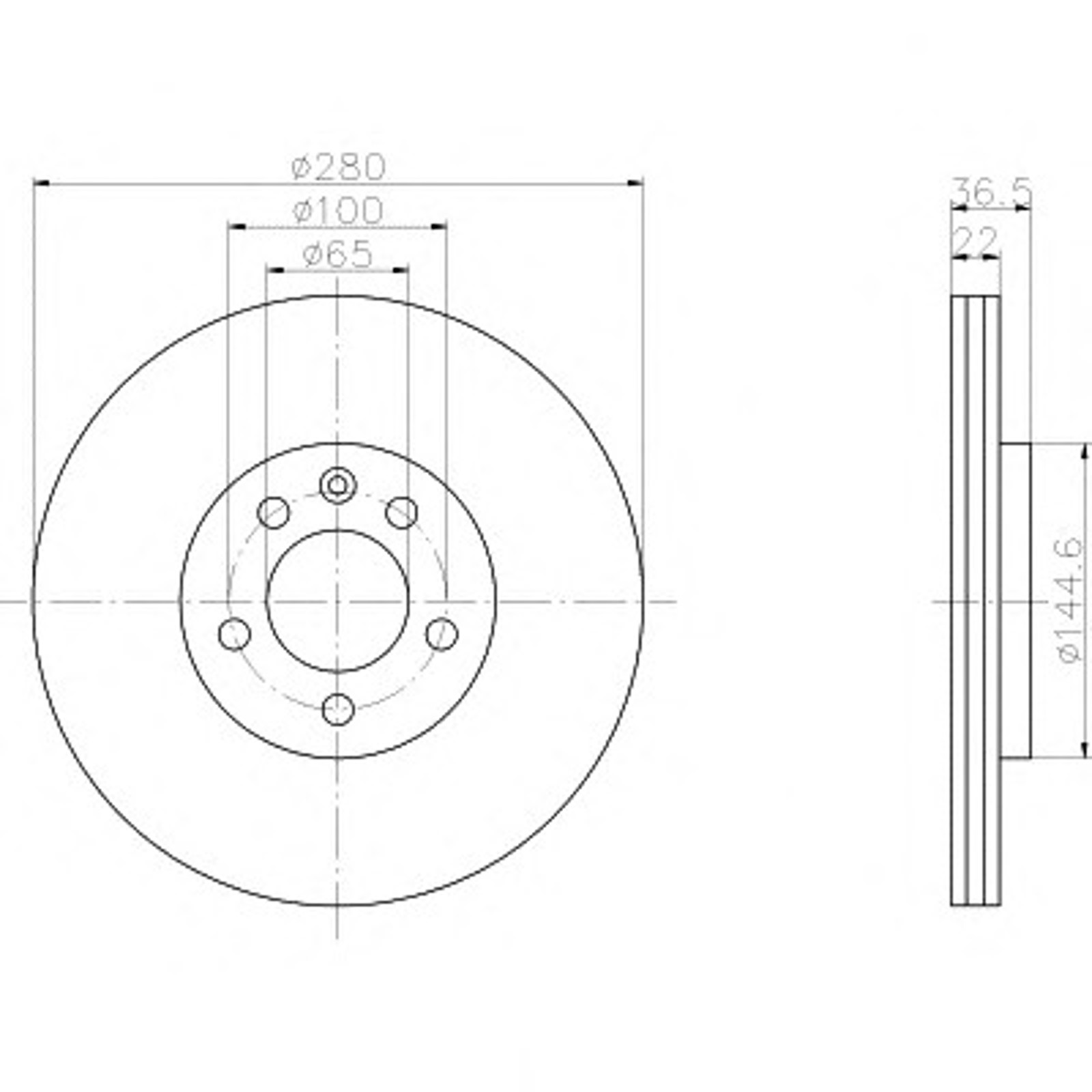 Диск тормозной HELLA/BEHR/PAGID 53954