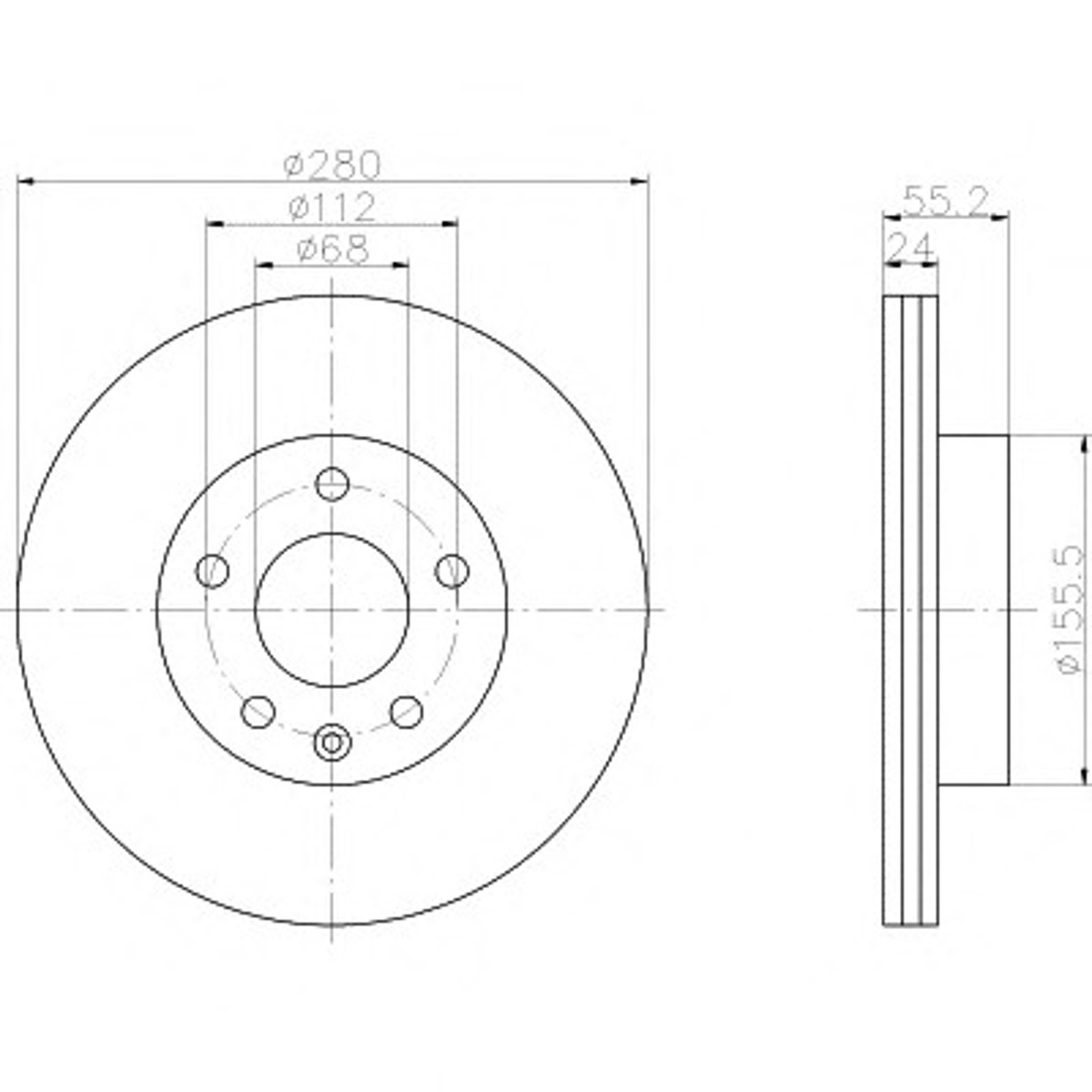 Диск тормозной HELLA/BEHR/PAGID 53958