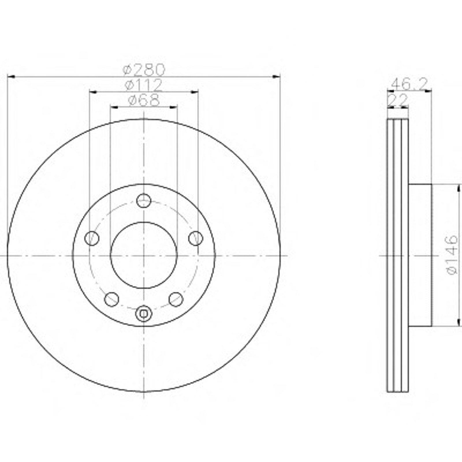 Диск тормозной HELLA/BEHR/PAGID 53961