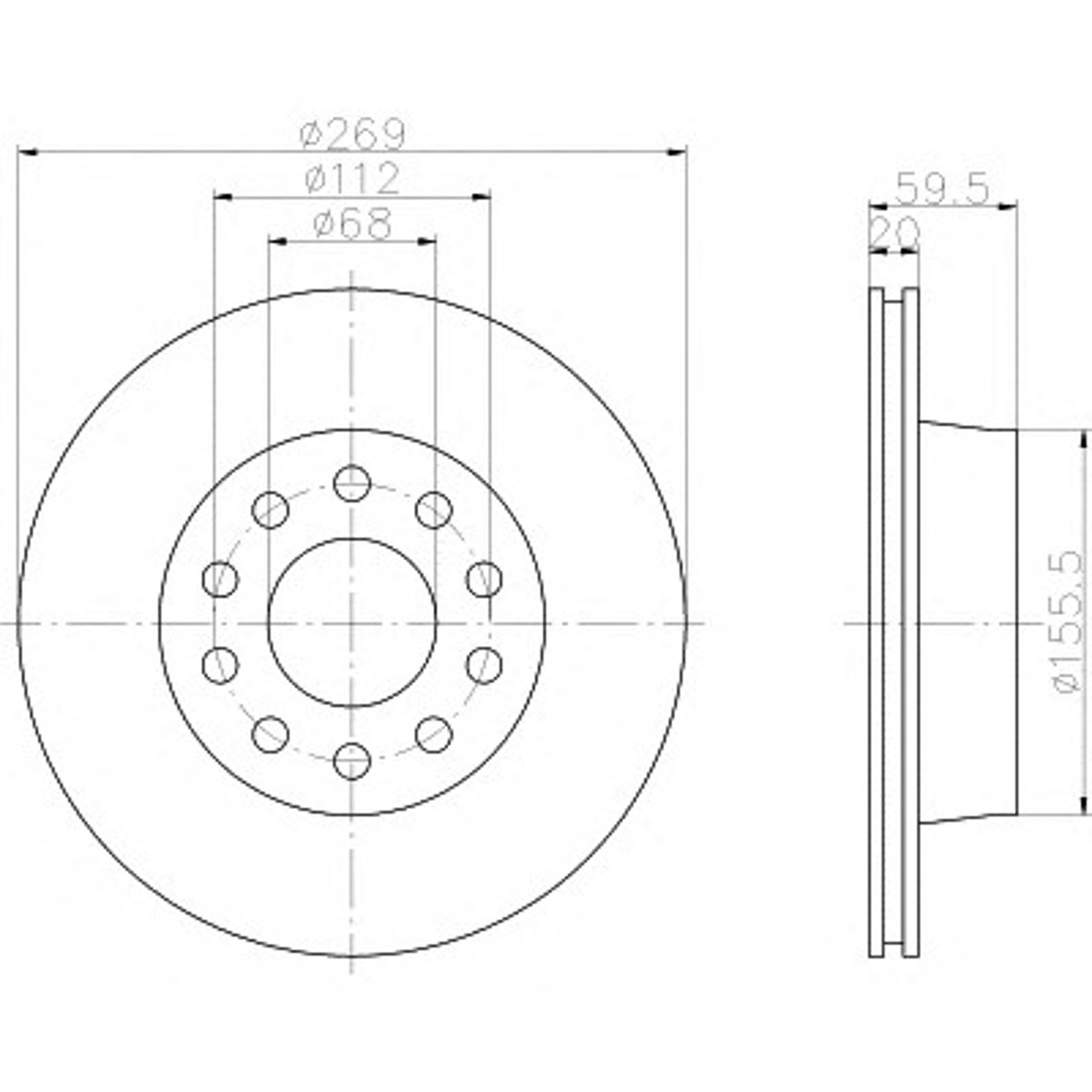 Диск тормозной HELLA/BEHR/PAGID 53967