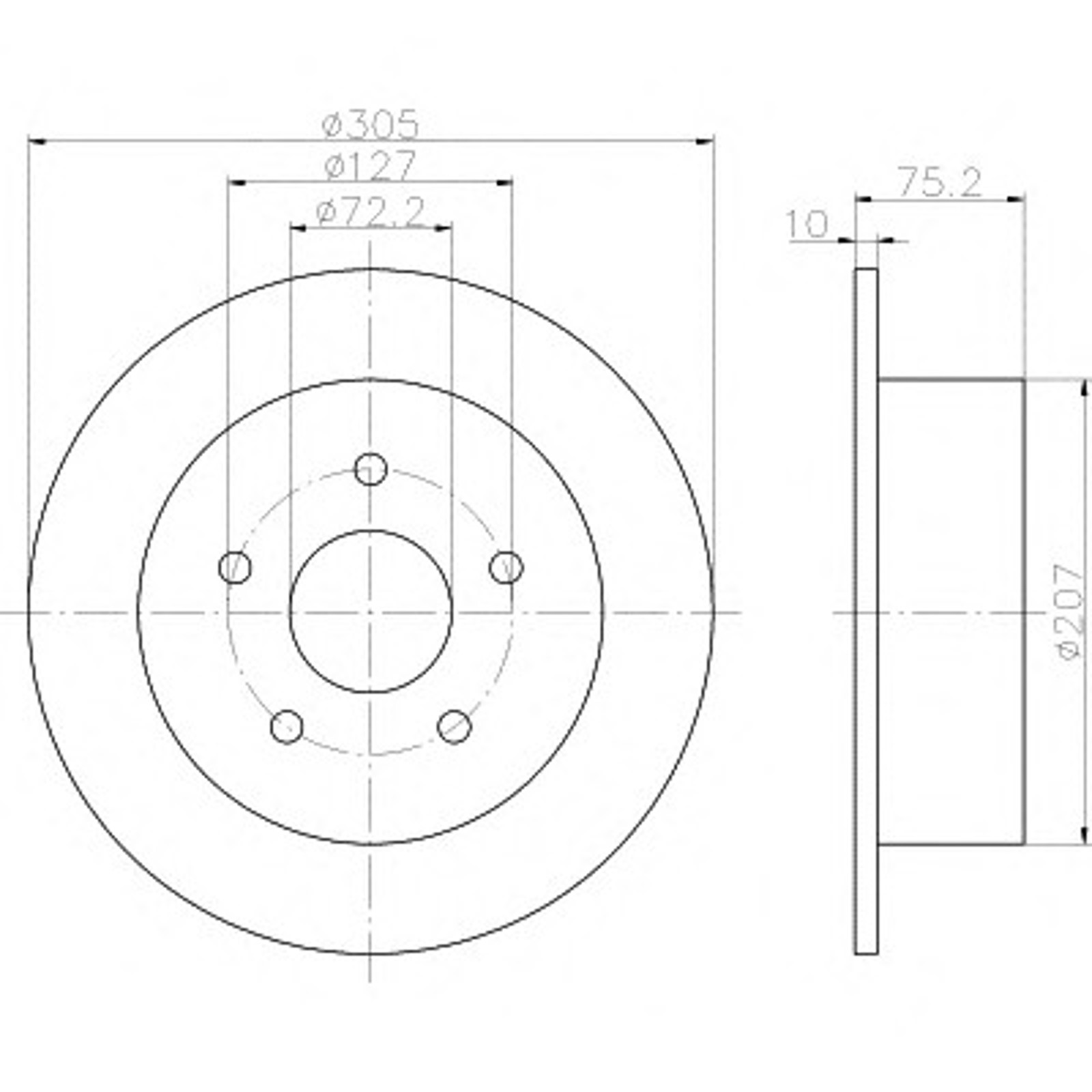 Диск тормозной HELLA/BEHR/PAGID 54137