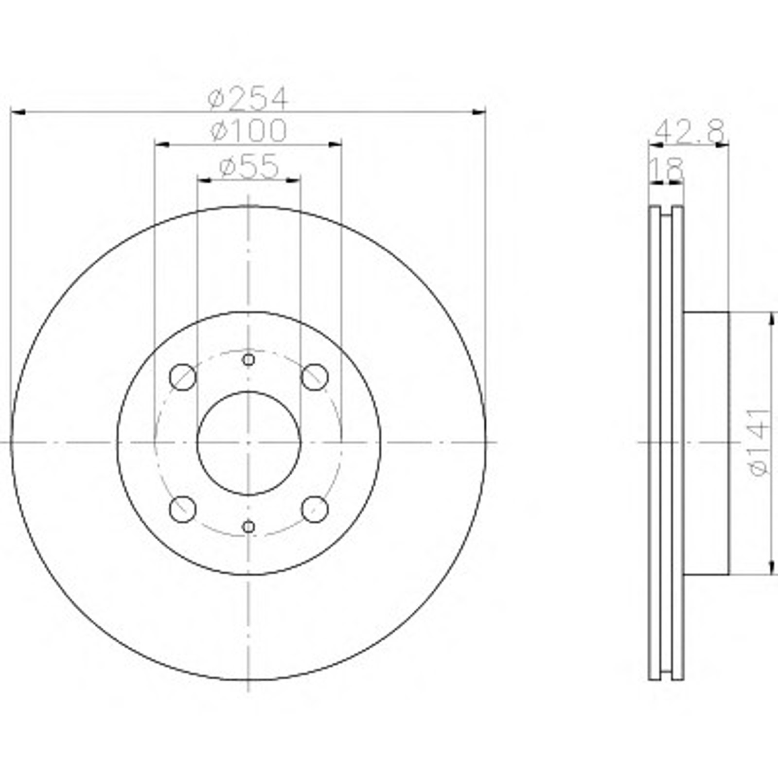 Диск тормозной HELLA/BEHR/PAGID 54146