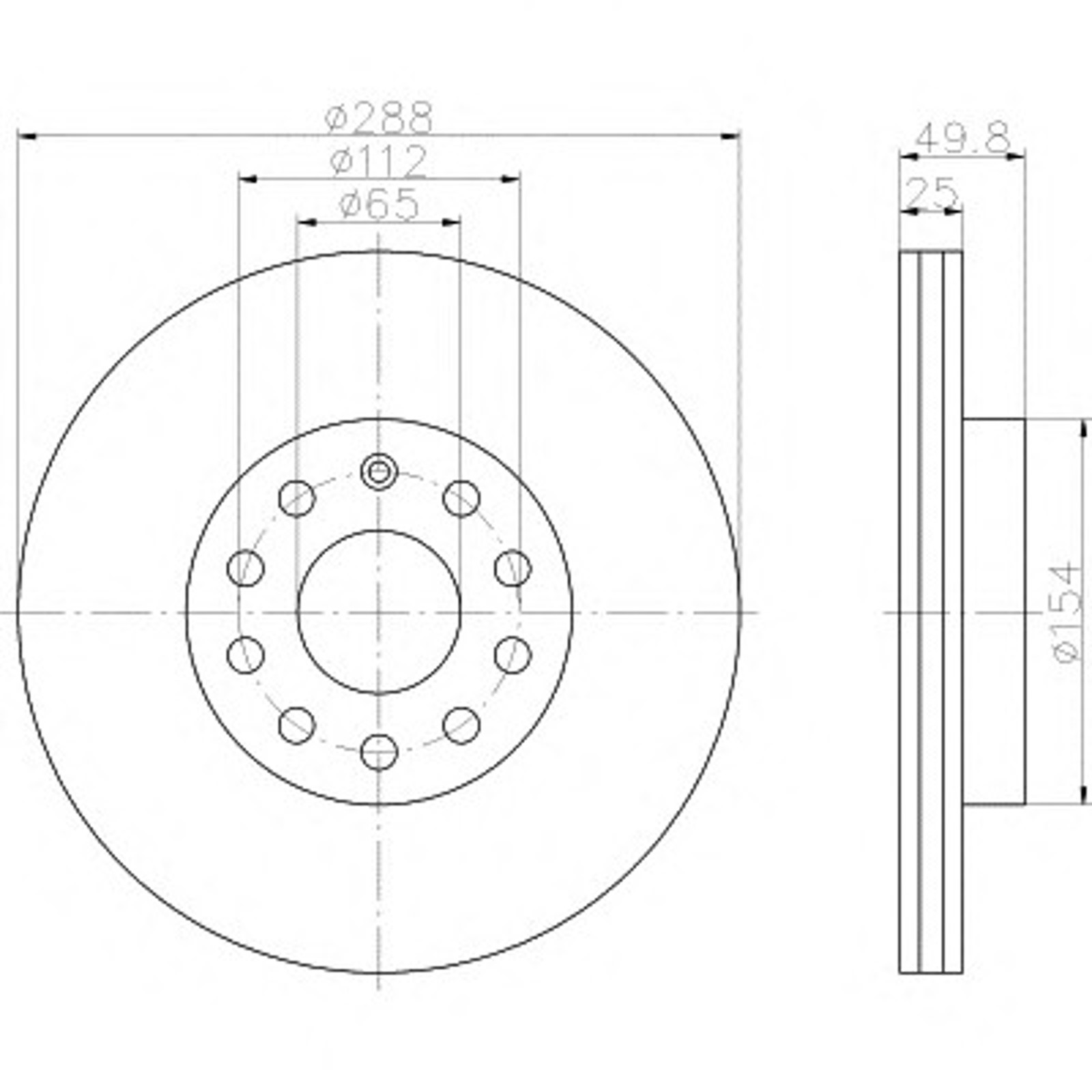 Диск тормозной HELLA/BEHR/PAGID 54208