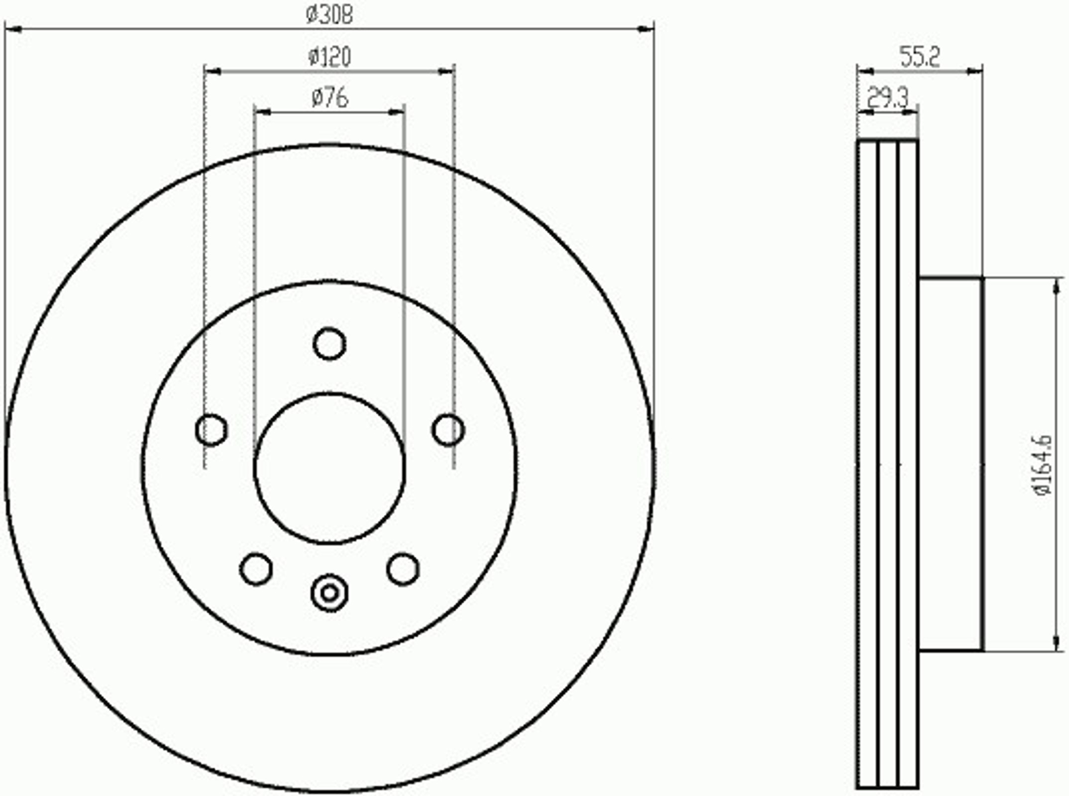 54212 PAGID Диск тормозной