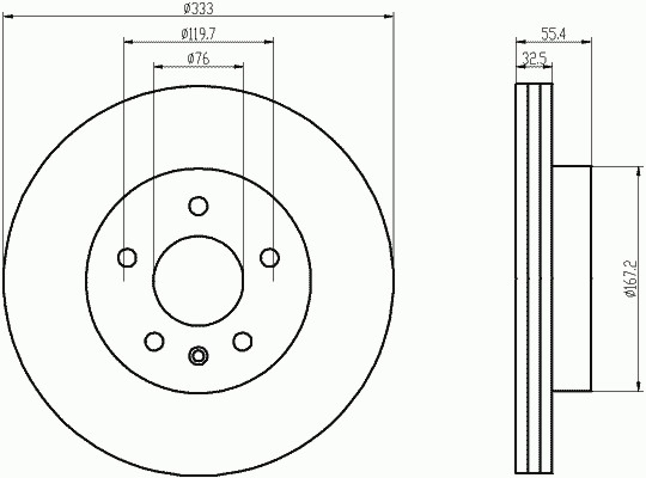 Диск тормозной HELLA/BEHR/PAGID 54213