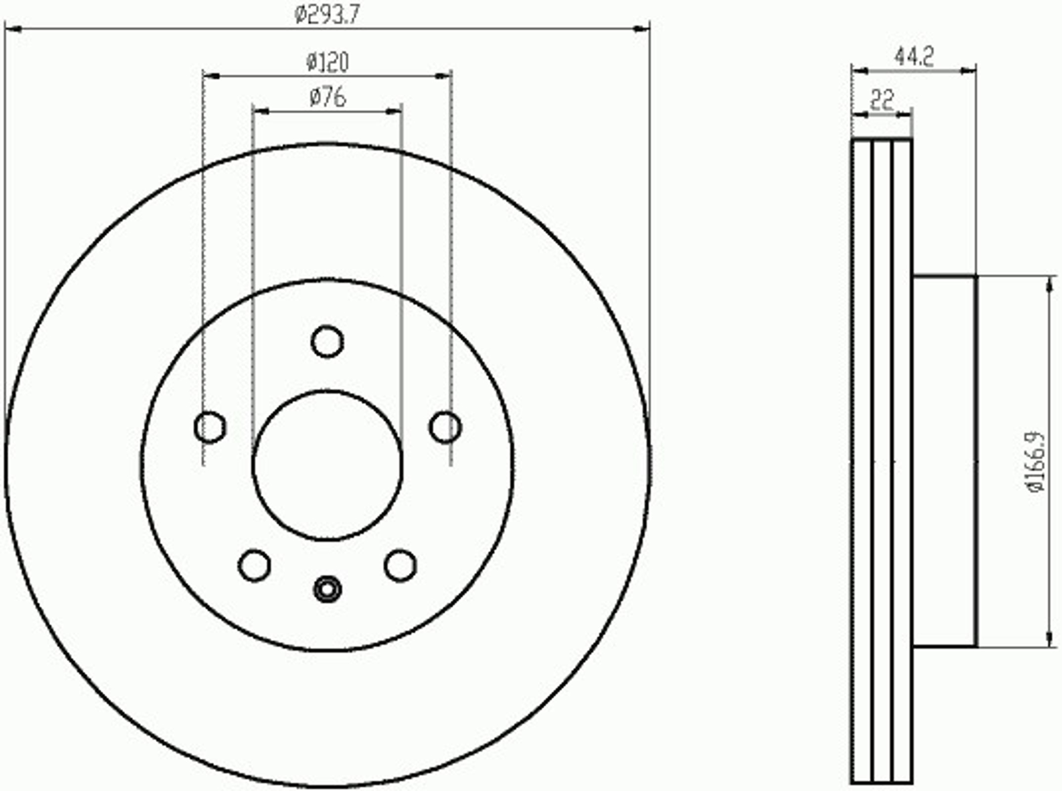 Диск тормозной HELLA/BEHR/PAGID 54214