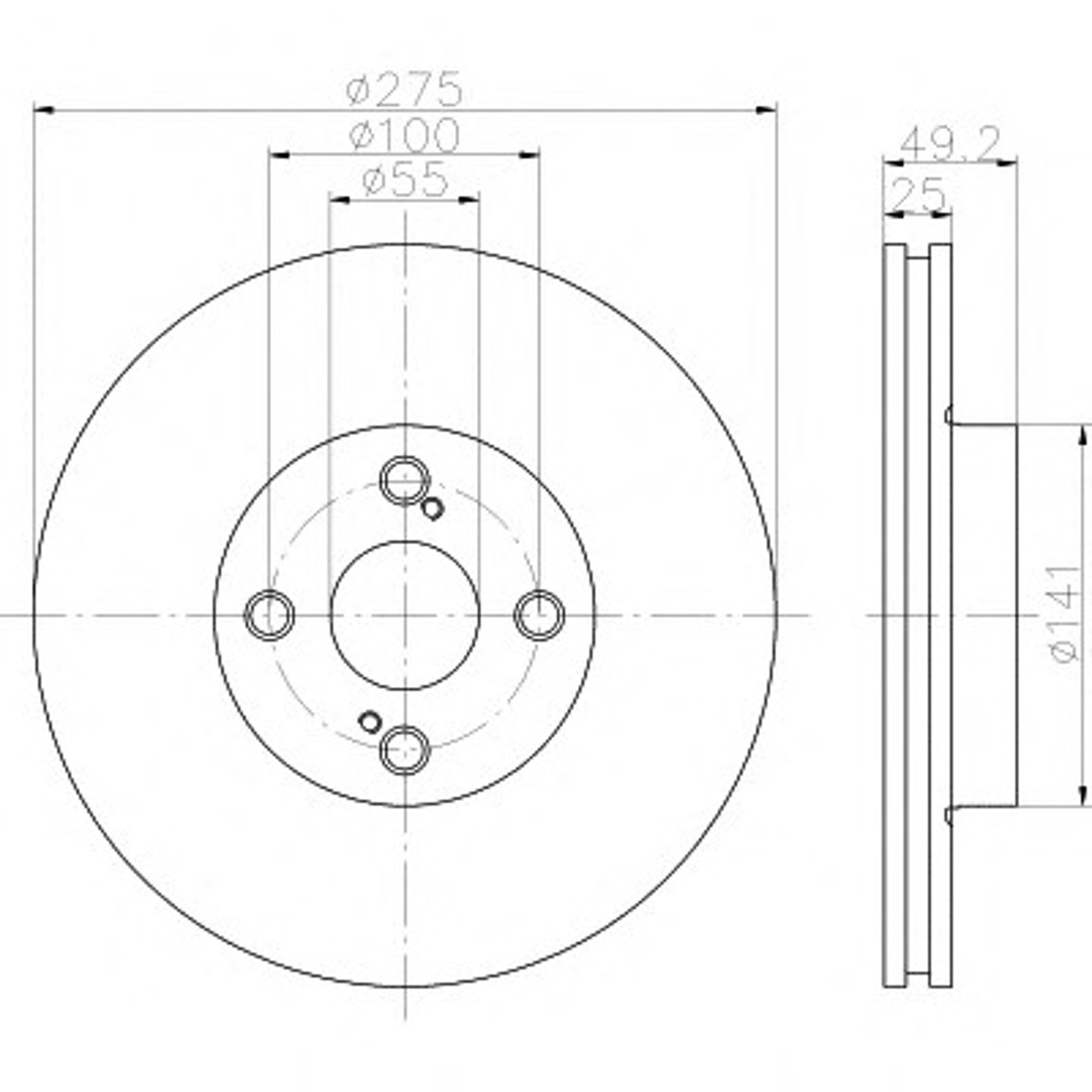 Диск тормозной HELLA/BEHR/PAGID 54260