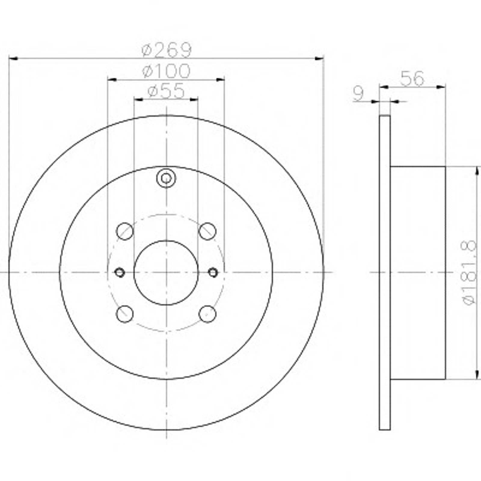Диск тормозной HELLA/BEHR/PAGID 54262