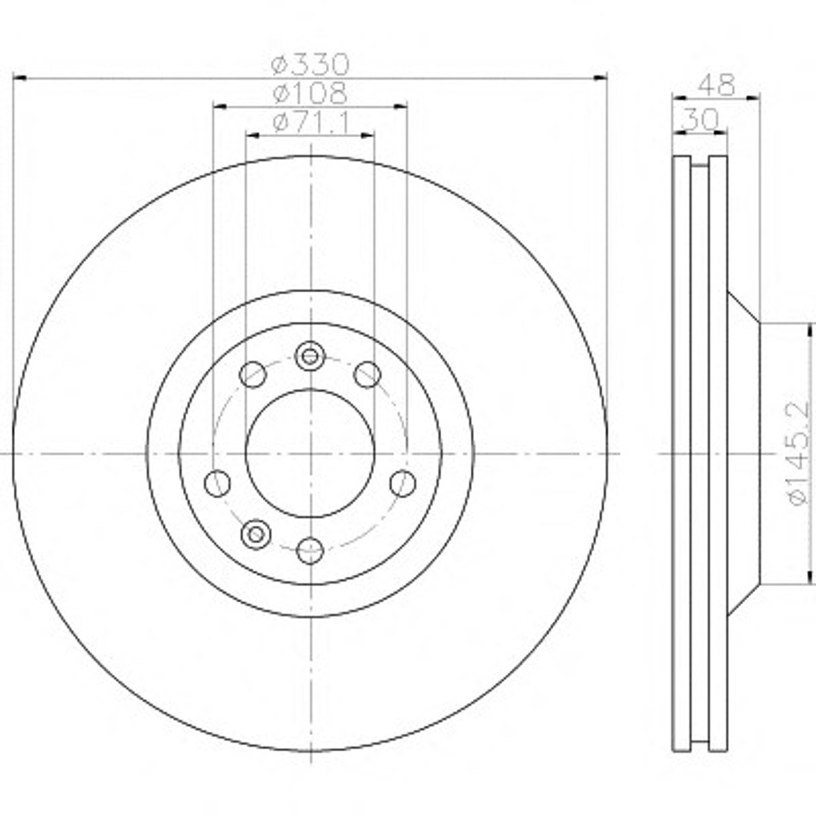 Диск тормозной HELLA/BEHR/PAGID 54295