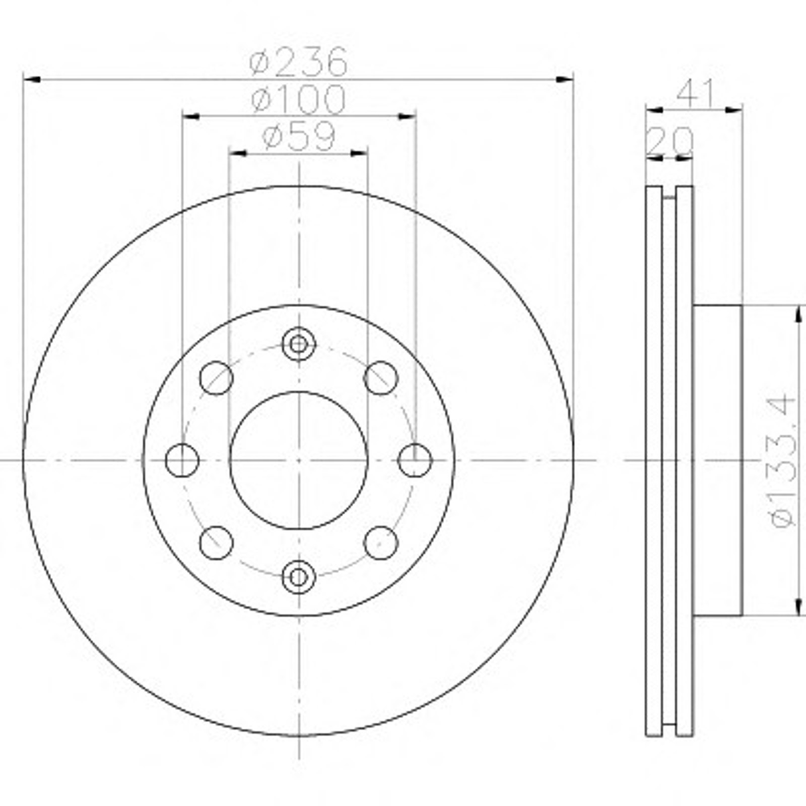 Диск тормозной HELLA/BEHR/PAGID 54334