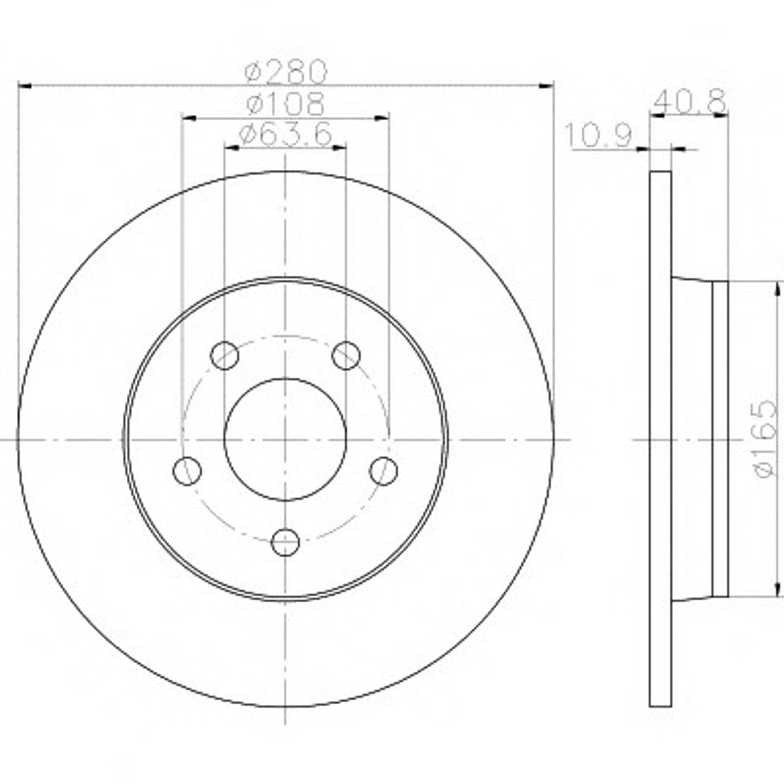 Диск тормозной HELLA/BEHR/PAGID 54338
