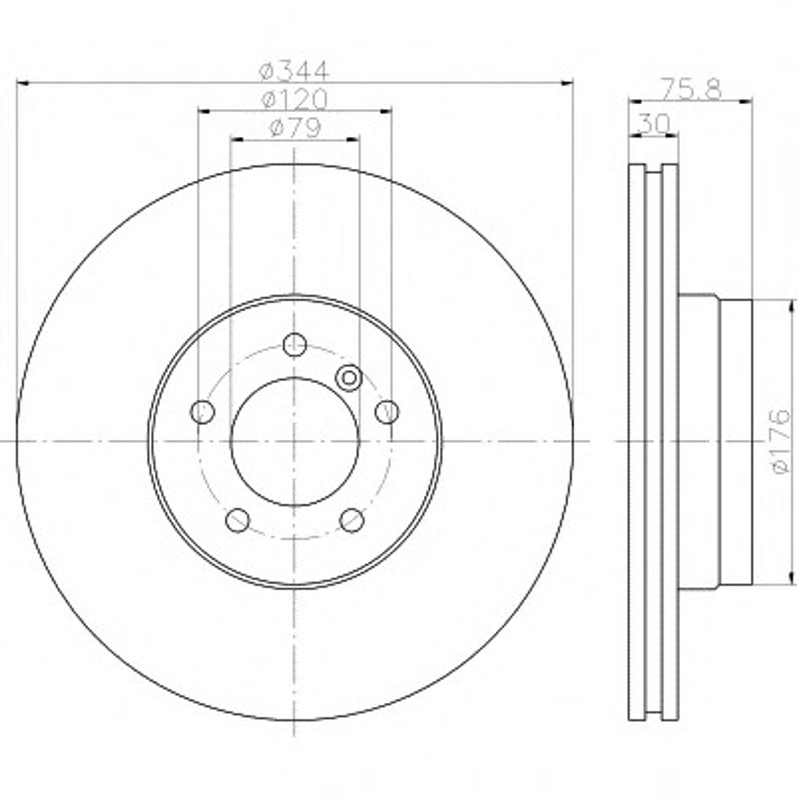 Диск тормозной HELLA/BEHR/PAGID 54344