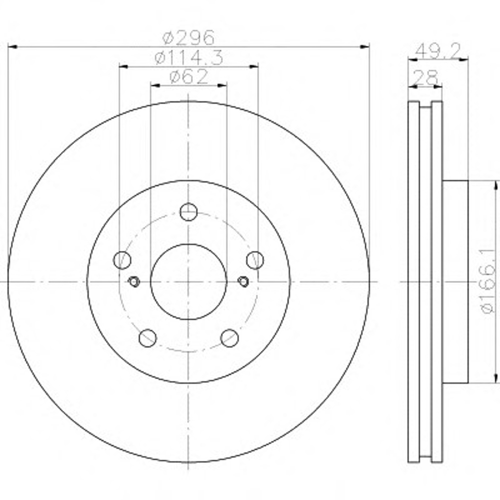 Диск тормозной HELLA/BEHR/PAGID 54358