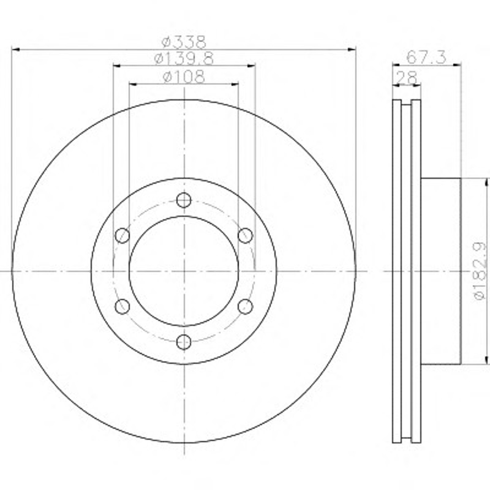 Диск тормозной HELLA/BEHR/PAGID 54373