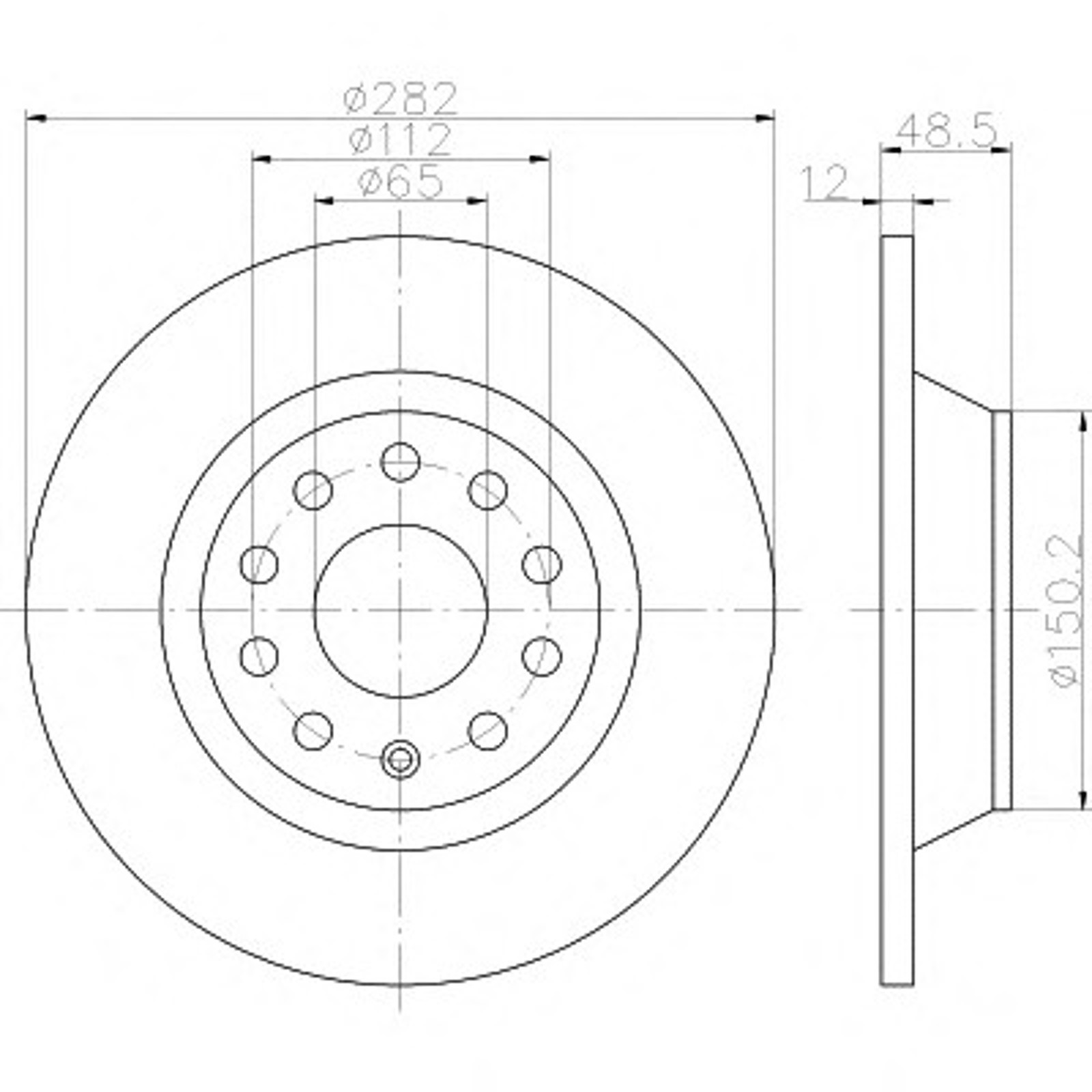 Диск тормозной HELLA/BEHR/PAGID 54408