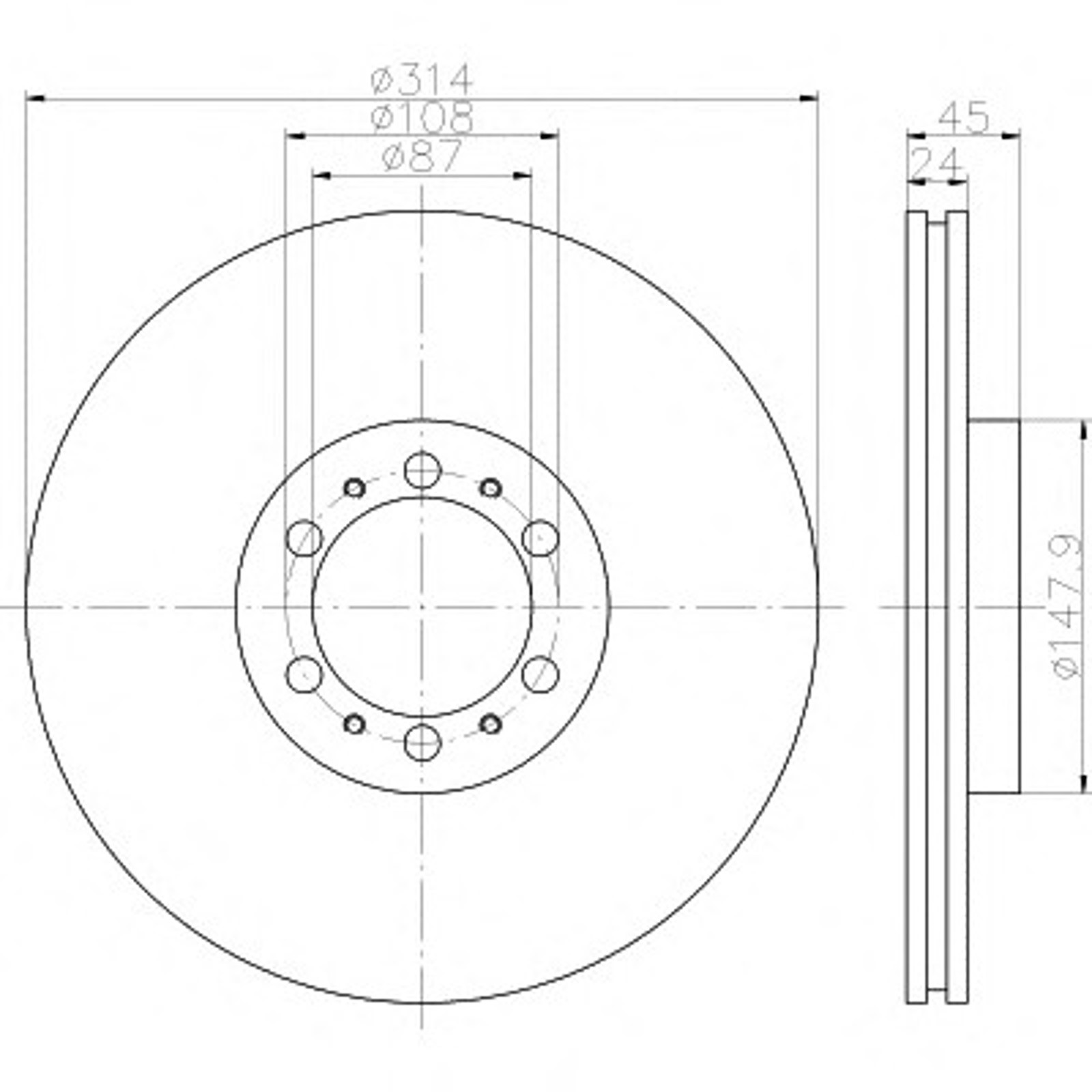 Диск тормозной HELLA/BEHR/PAGID 54448