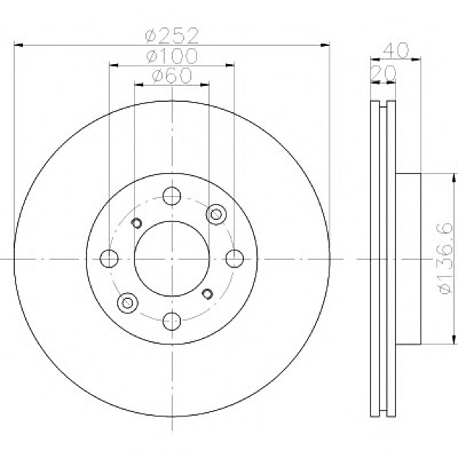 Диск тормозной HELLA/BEHR/PAGID 54489