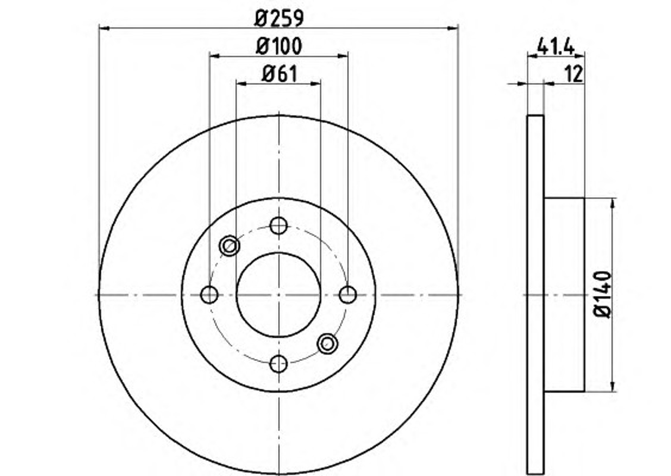 54751 PAGID Диск тормозной