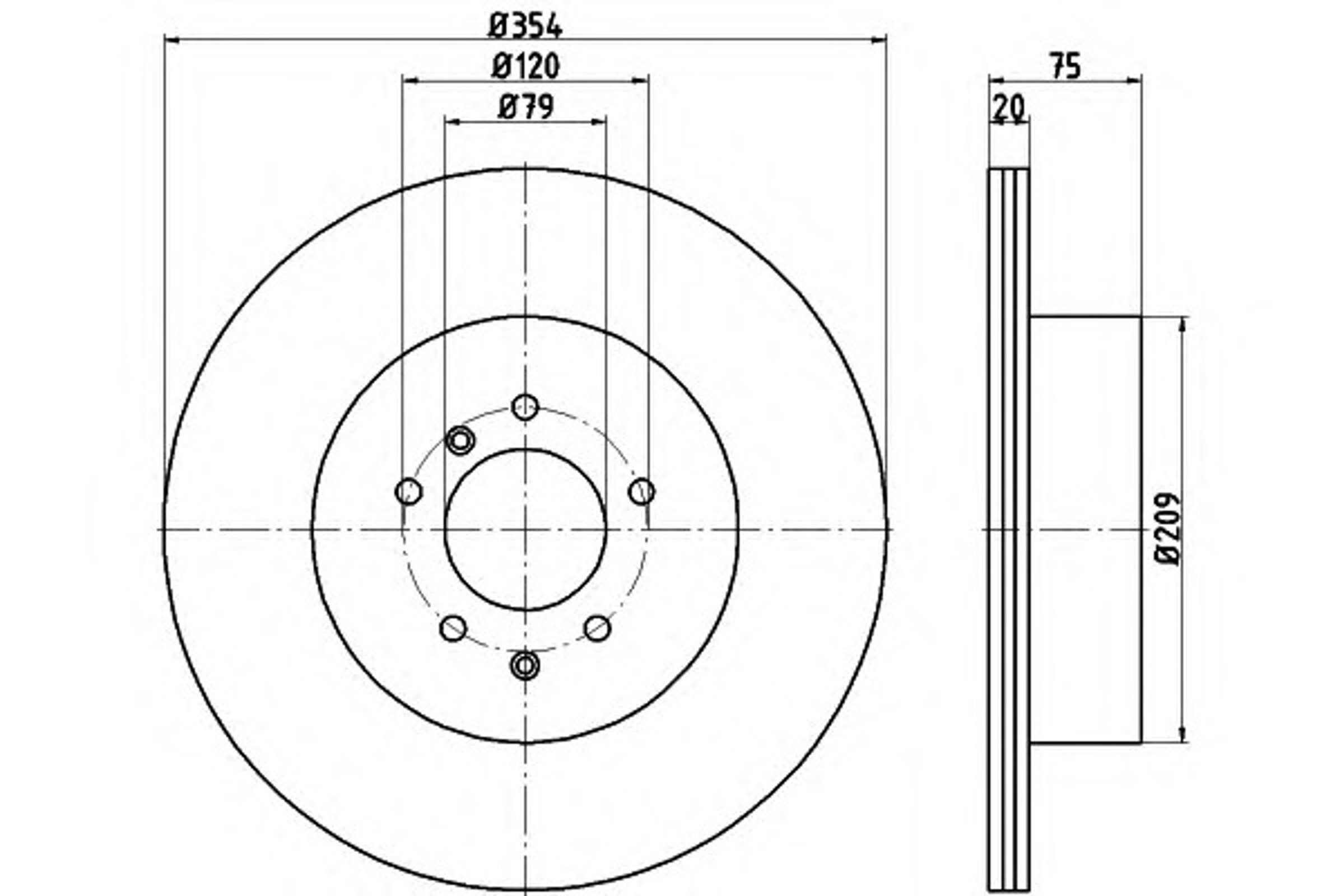 Диск тормозной HELLA/BEHR/PAGID 54755