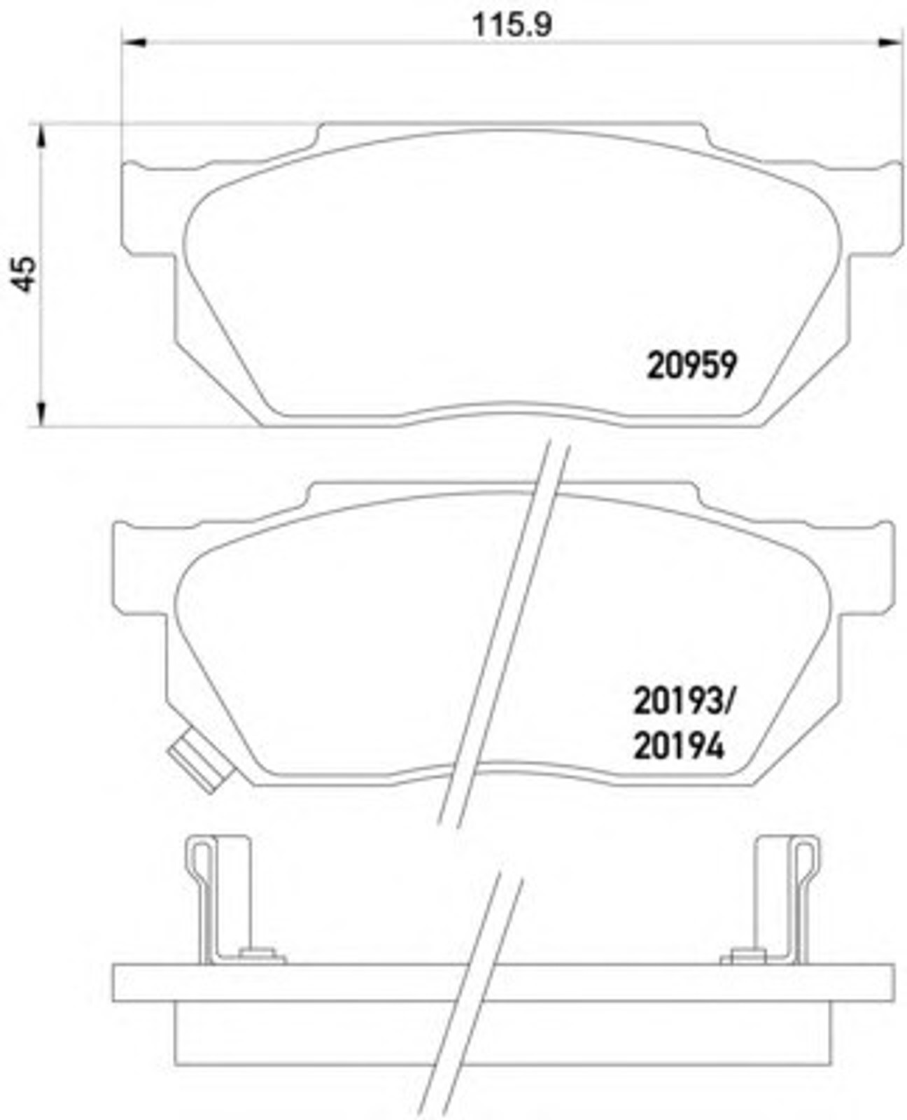Колодки тормозные дисковые HELLA/BEHR/PAGID T0008