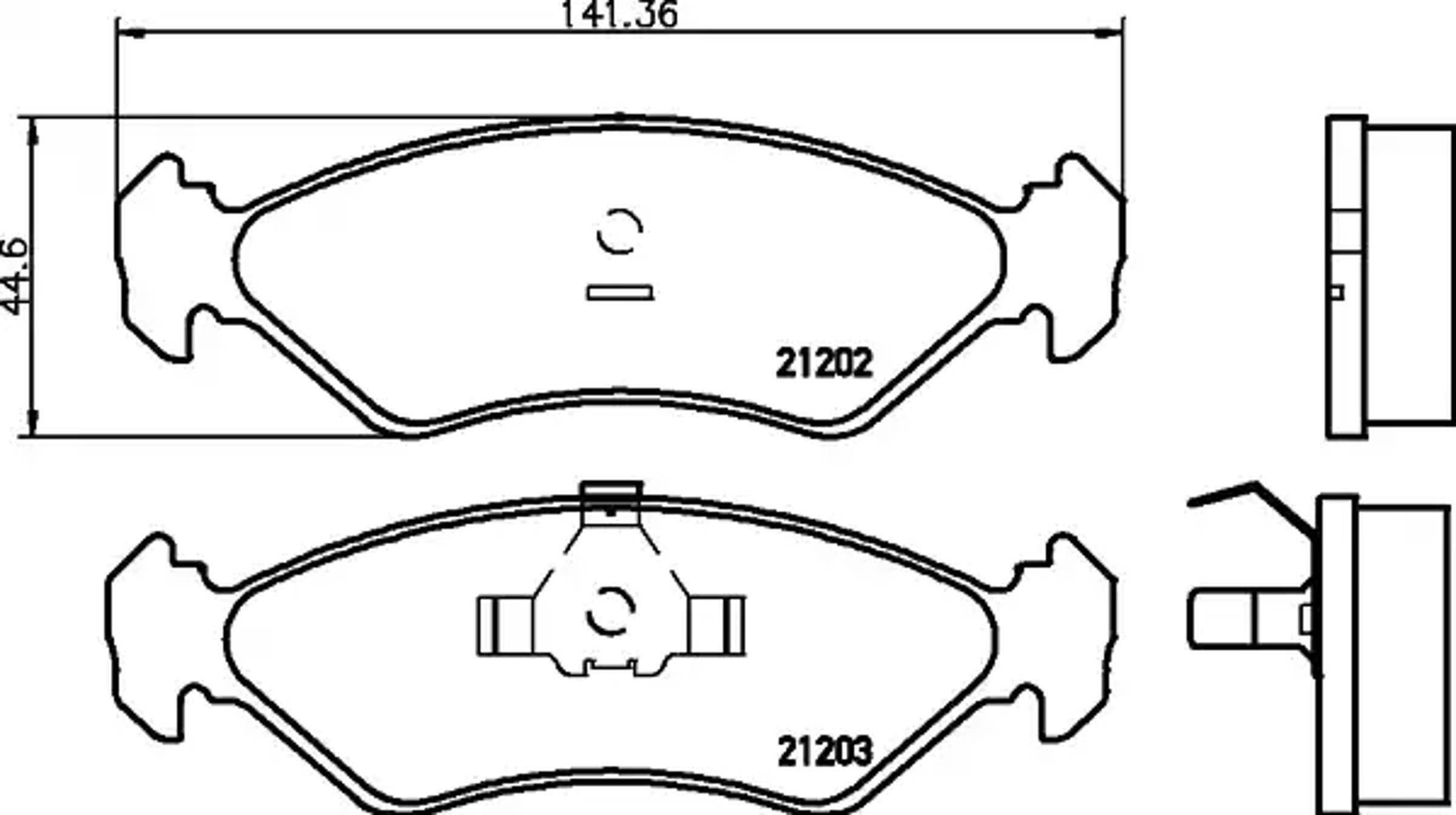 Колодки тормозные дисковые HELLA/BEHR/PAGID T1022