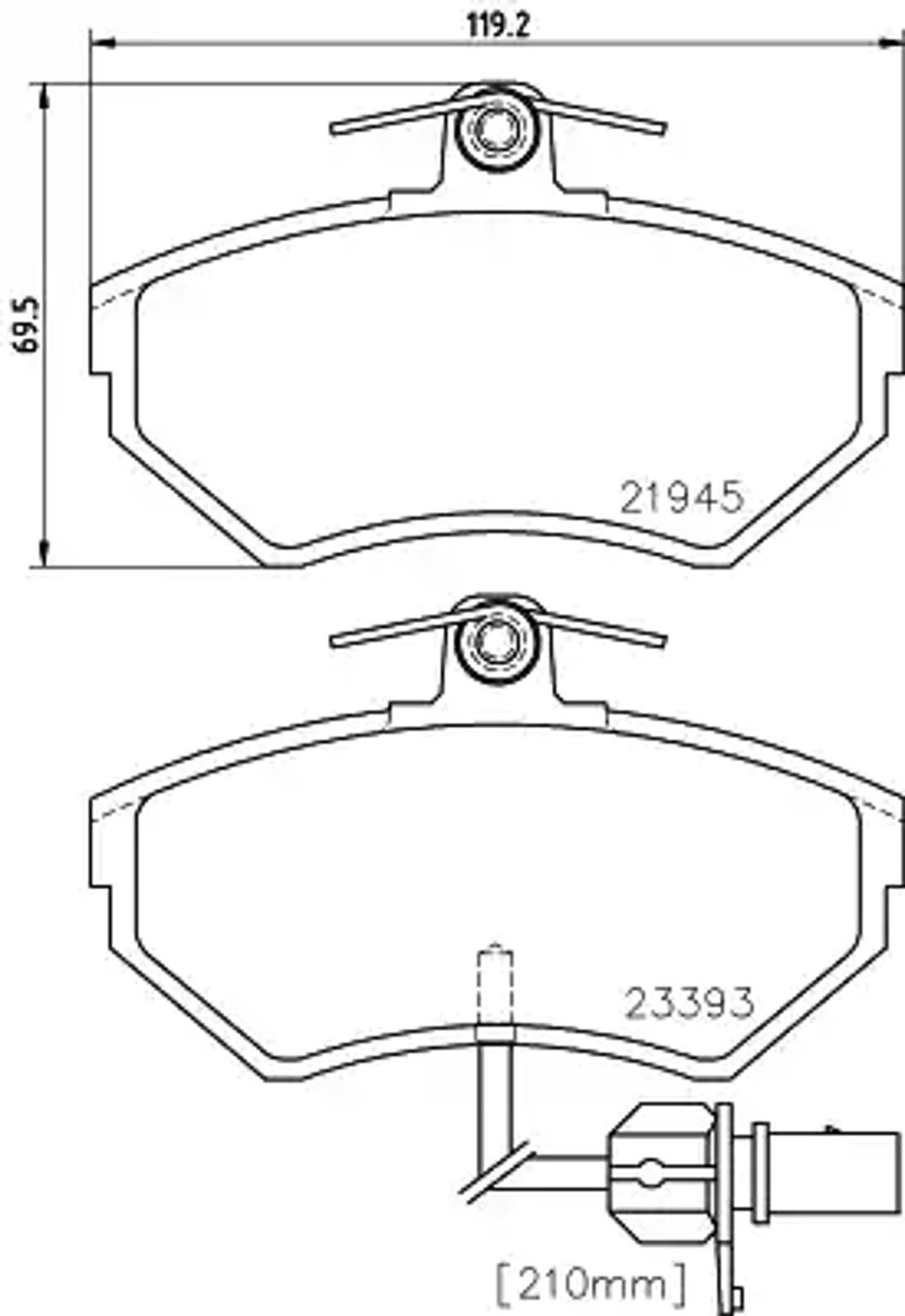 T5122 PAGID Колодки тормозные дисковые