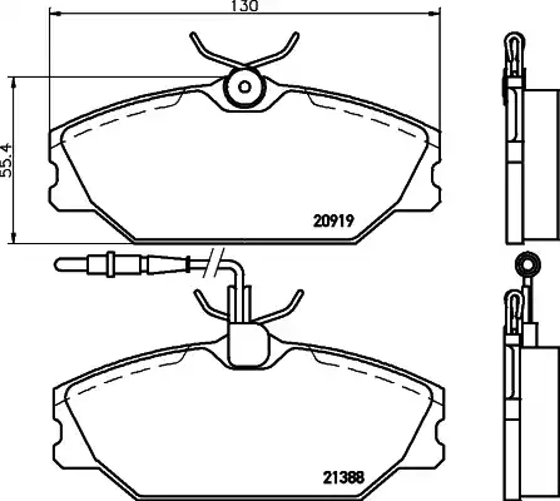 Колодки тормозные дисковые HELLA/BEHR/PAGID T9033
