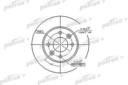 PBD1013 PATRON Диск тормозной