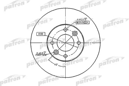 PBD1032 PATRON Диск тормозной