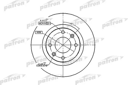 Диск тормозной PATRON PBD1216