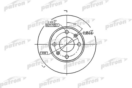 PBD1217 PATRON Диск тормозной