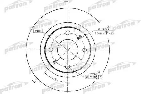 PBD1220 PATRON Диск тормозной