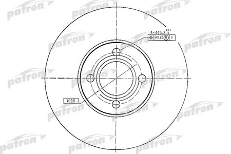 PBD1526 PATRON Диск тормозной