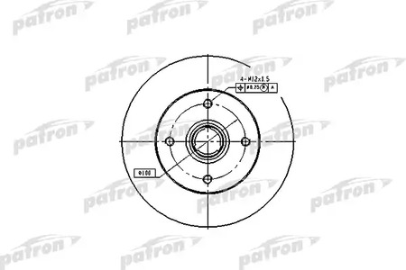 PBD1529 PATRON Диск тормозной