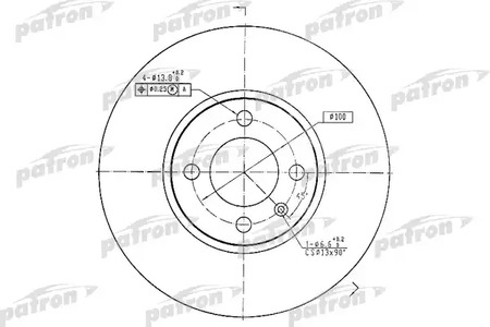 PBD1532 PATRON Диск тормозной