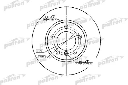 PBD1537 PATRON Диск тормозной