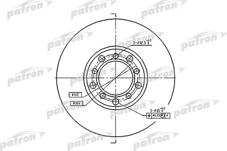 Диск тормозной PATRON PBD1573