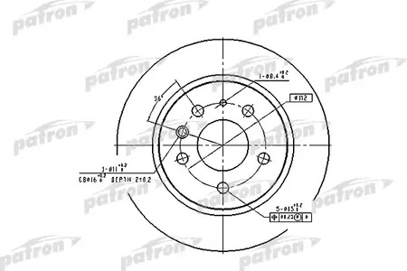 Диск тормозной PATRON PBD1574