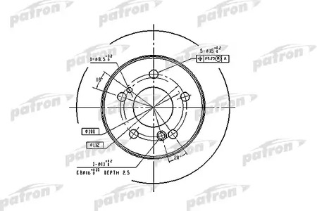 Диск тормозной PATRON PBD1583