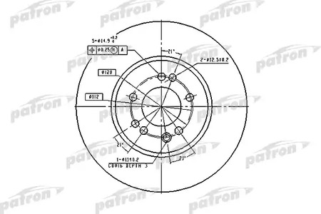 Диск тормозной PATRON PBD1585