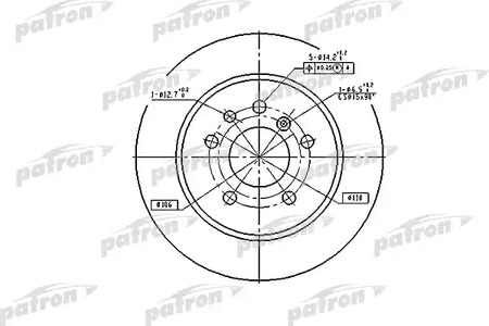 PBD1613 PATRON Диск тормозной