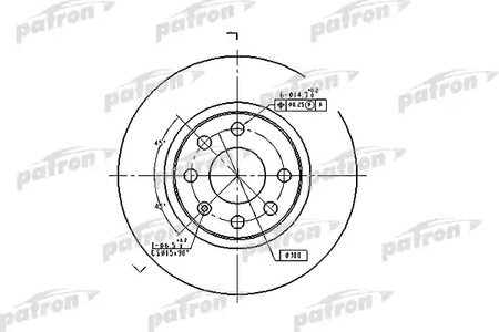 PBD1625 PATRON Диск тормозной