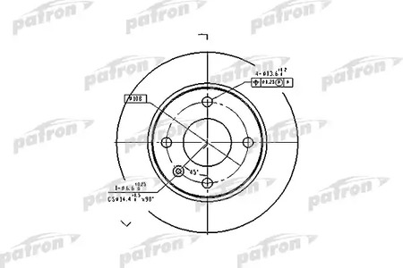 Диск тормозной PATRON PBD1649