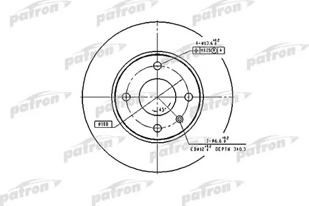 Тормозной диск PATRON PBD1655