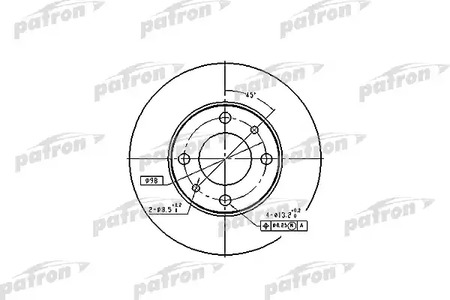 Диск тормозной PATRON PBD1721