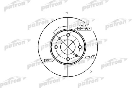 PBD1745 PATRON Диск тормозной