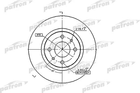 PBD1747 PATRON Диск тормозной