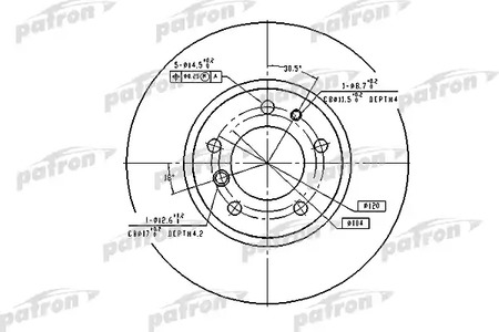 PBD2555 PATRON Диск тормозной